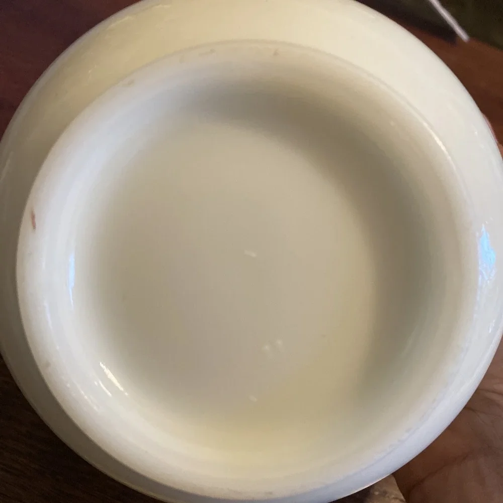 Vintage Pyrex White Milk Glass Hamilton Beach #11 Ribbed Mixing Bowl With‎ Spout